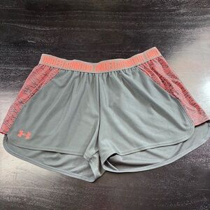 Under Armour Women's Athletic Gray & Orange Shorts
